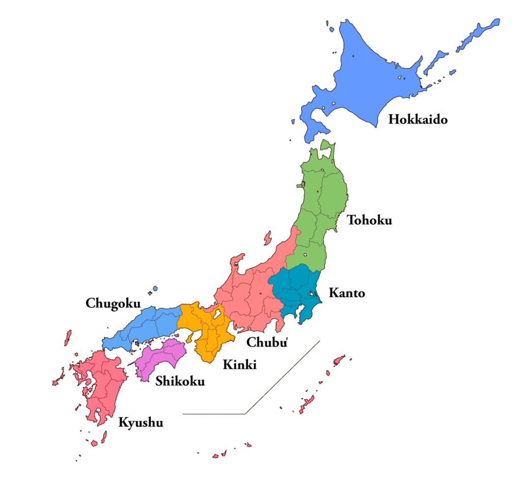 Japan regional divisions